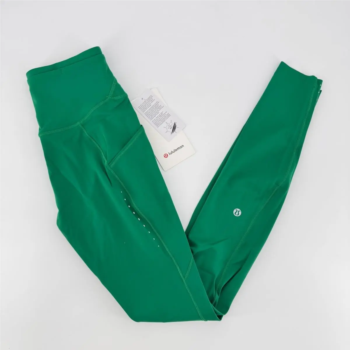 Lululemon Fast and Free HR Tight 28 Pocket Raceway Green Nulux Run Legging Sz 2