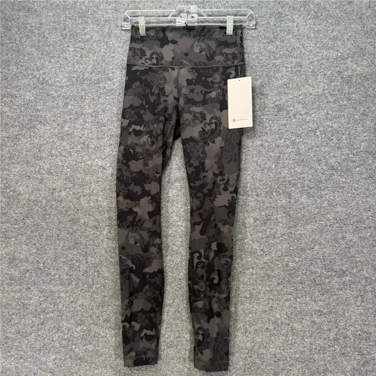 Lululemon Wunder Train Leggings Womens 6 Gray Camo High Rise Everlux Yoga