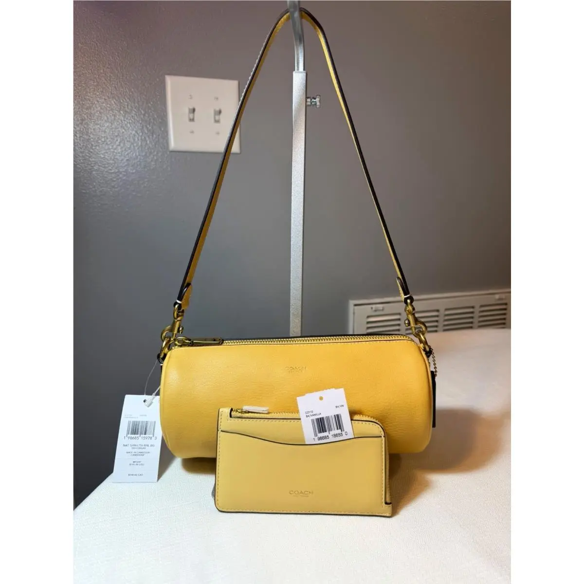 Coach Barrel Bag and York Card Case Bundle - Vanilla - CDY80 - CZ112