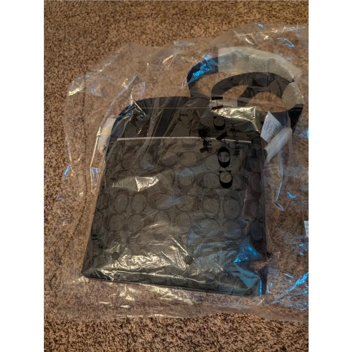 Coach Crossbody Purse. QBM15 Signature Flight Bag. New/. Black