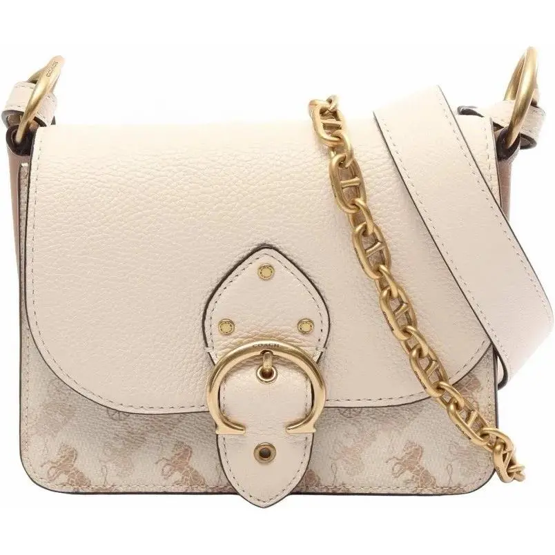 Coach 4603 Beat 18 Shoulder Bag with Horse and Carriage Print Chalk/taupe