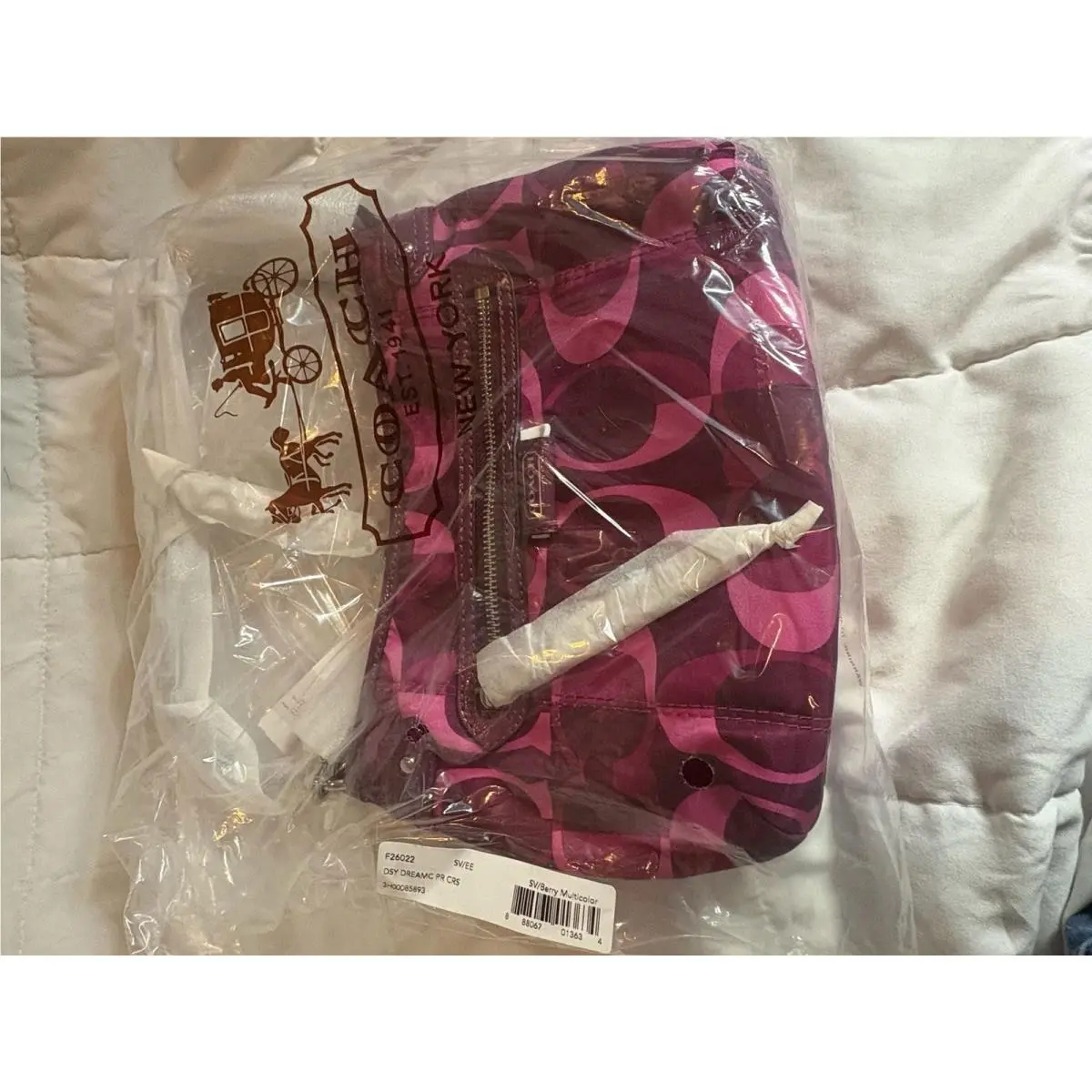Coach F26022 Berry Multicolor Signature Daisy Dream C Print Crossbody Bag