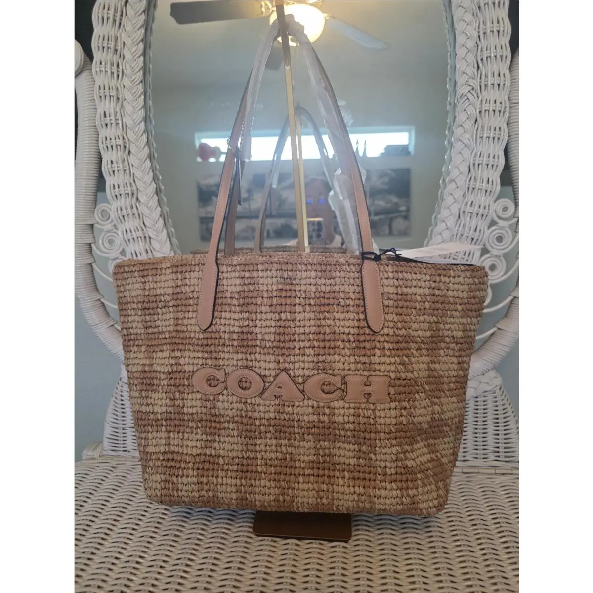 Coach Straw Handbag