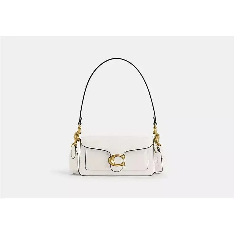 Coach Pebbled Leather Tabby Shoulder Bag - Brass Chalk