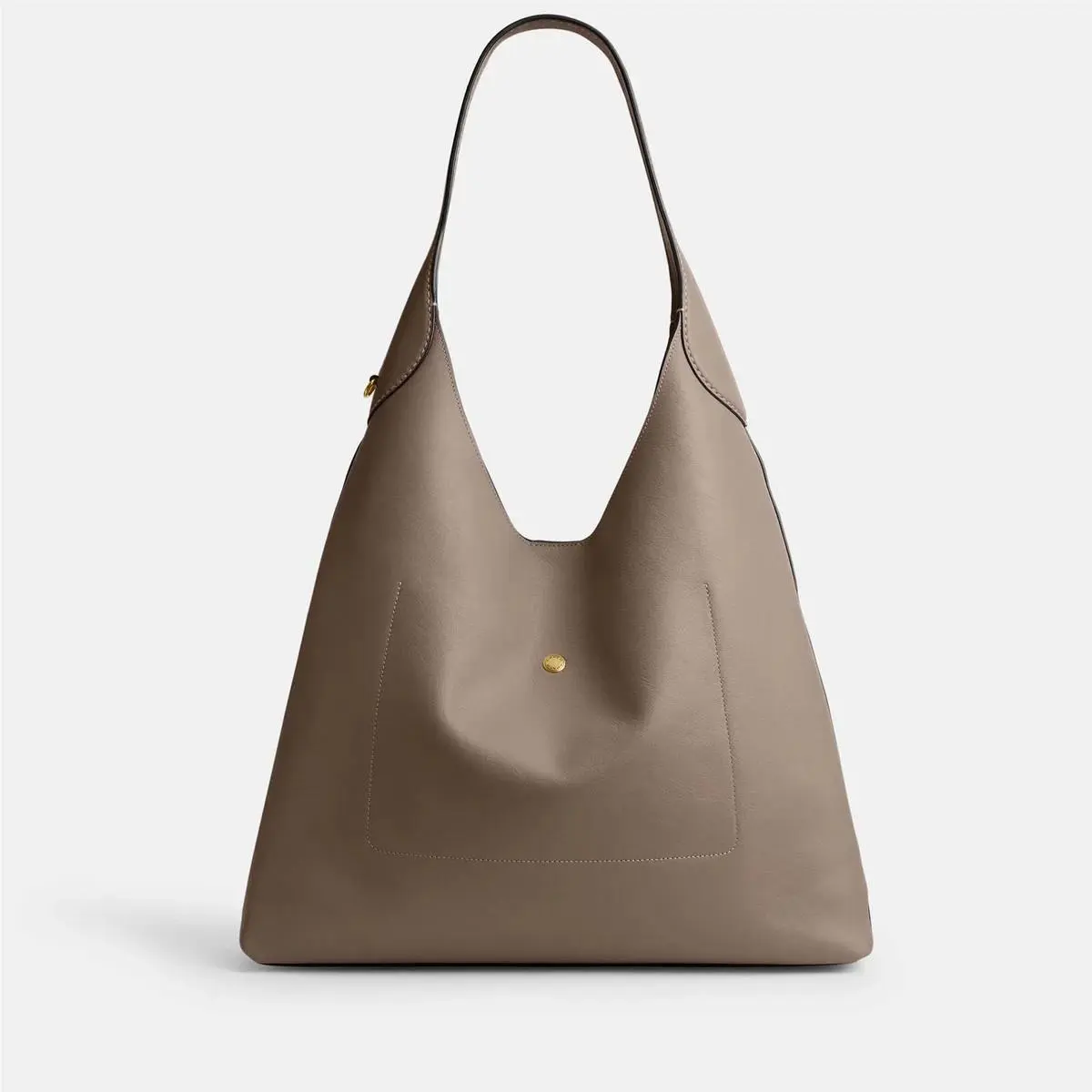 Dark Stone - Coach Brooklyn 39 Leather Shoulder Bag