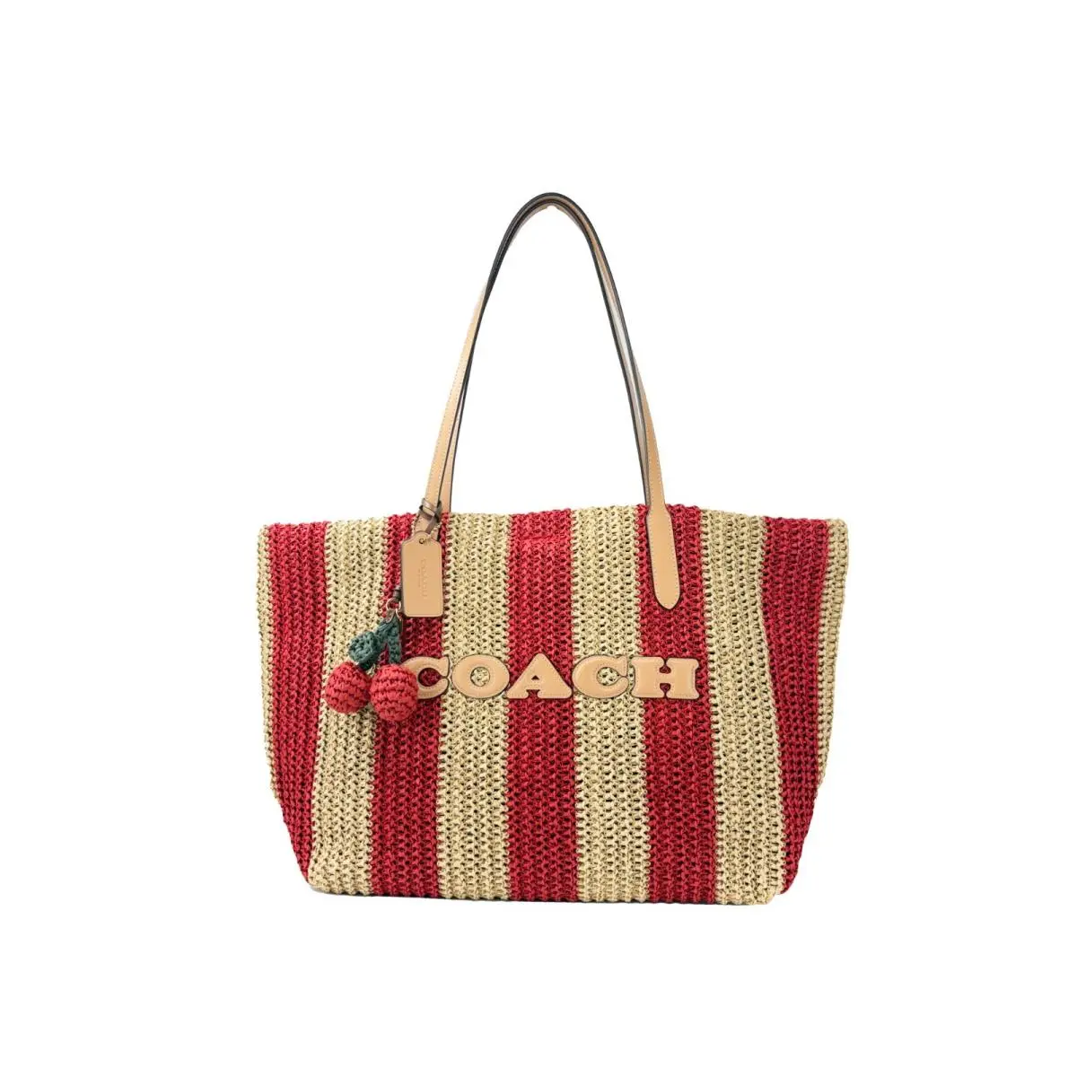 Coach Large Straw City Tote Shoulder Bag