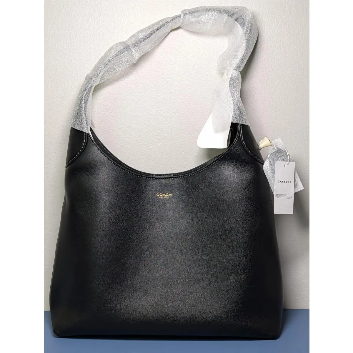Coach Brooklyn Shoulder Bag 34 Black Leather CCU00 w/ Dust Bag