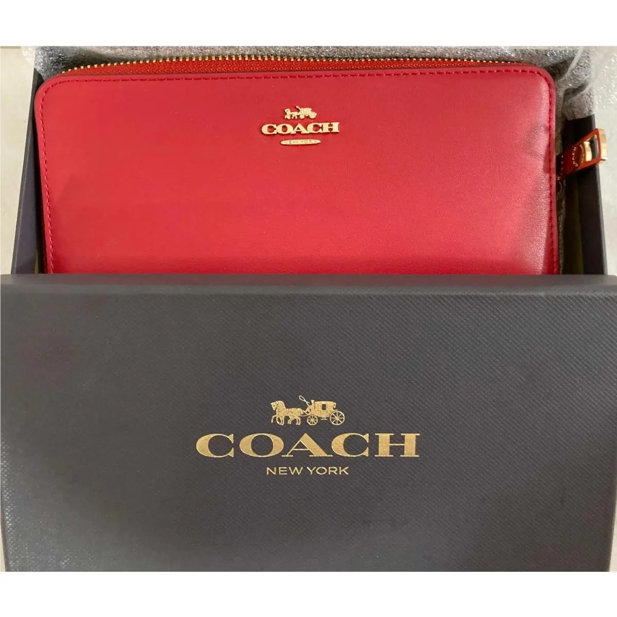Coach Wallet Red Apple Slim Boxed