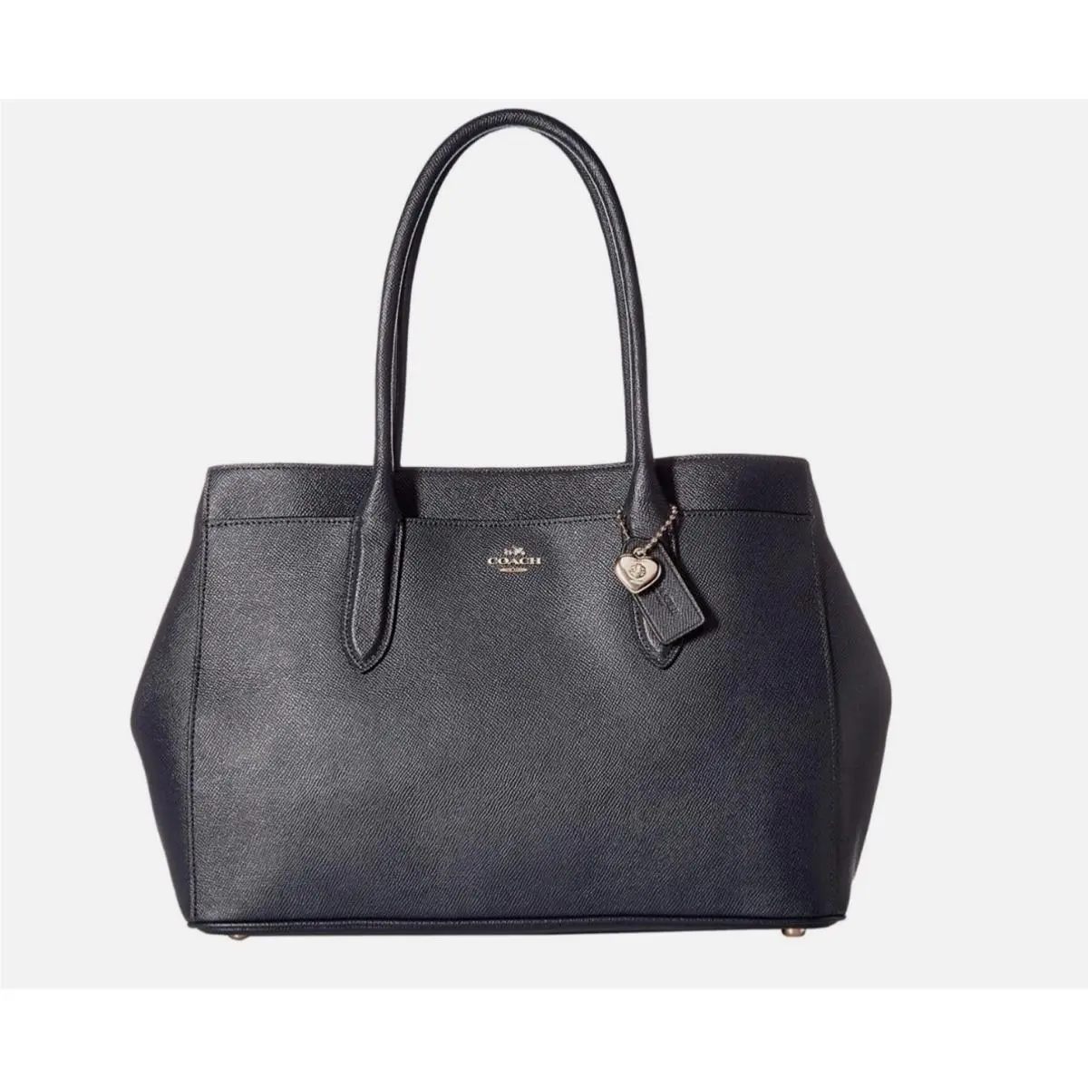 Women’s Coach Bailey Carryall Tote Bag Black Crossgrain Leather 14’ x10 Apr