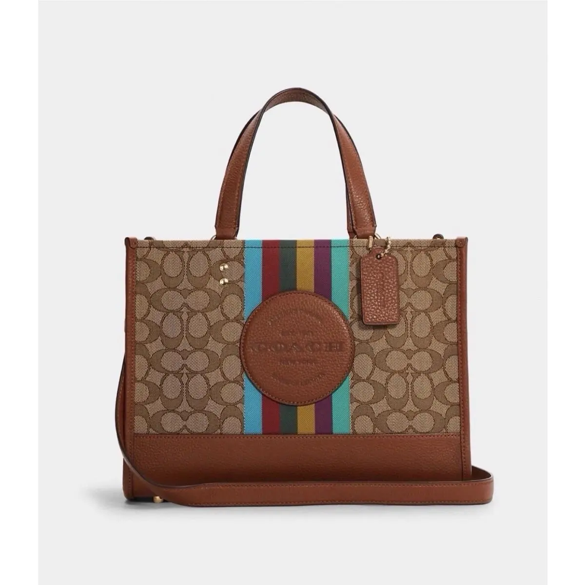Coach Dempsey Carryall In Signature Jacquard with Stripe and Coach Patch C5794