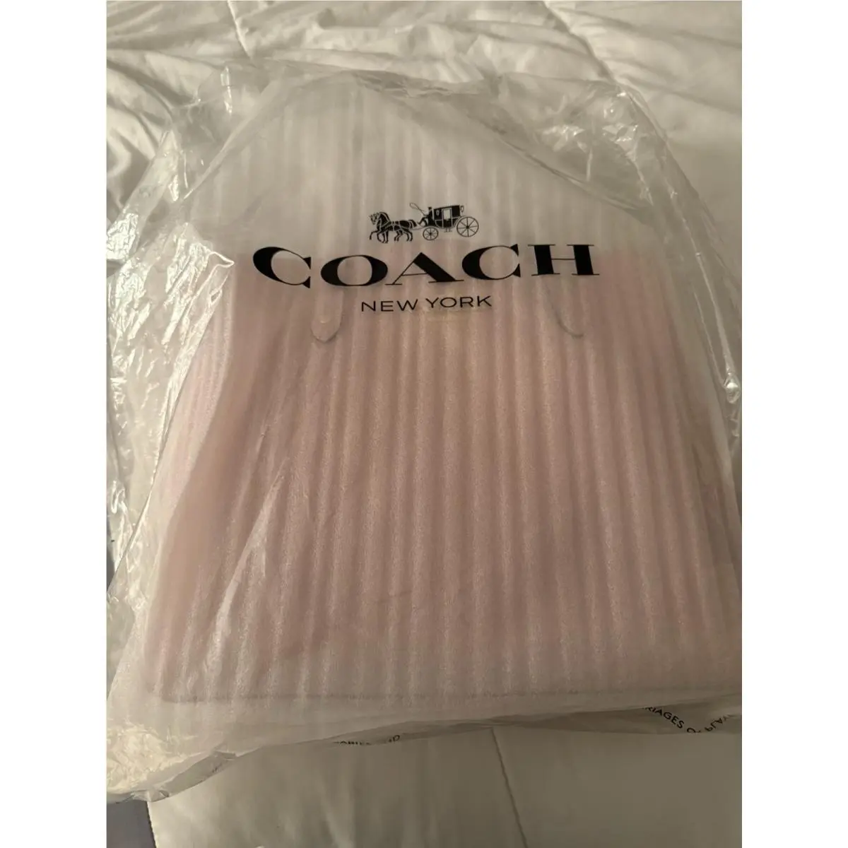 Coach Town Tote Blossom Pink Leather Shoulder Bag Handbag 72673