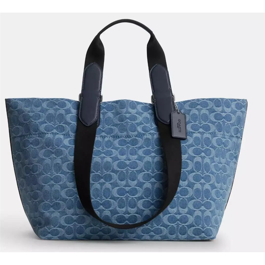 Coach Unisex Signature Denim Small Tour Tote Bag CDF24