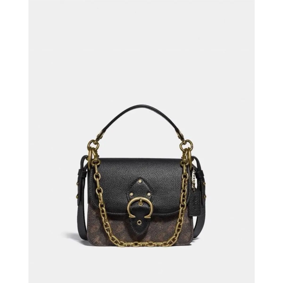 Coach 4603 Beat 18 Shoulder Bag with Horse and Carriage Print Black