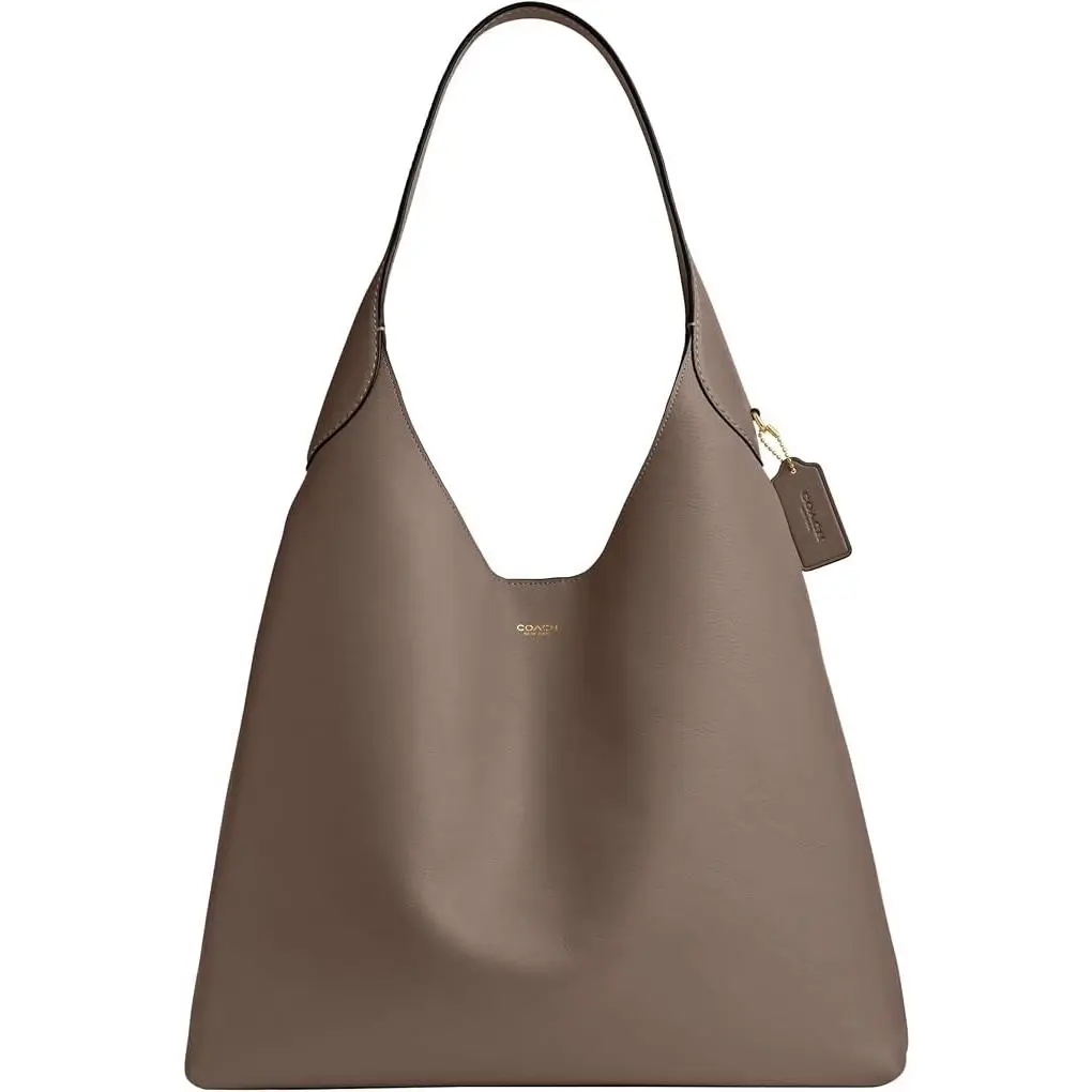 Coach Brooklyn 39 Dark Stone Leather Shoulder Hobo Bag