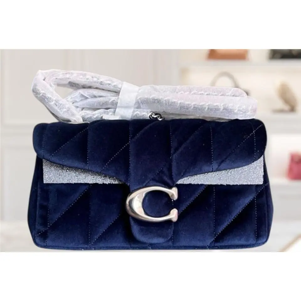 Coach Blue Velvet Quilted Tabby 20