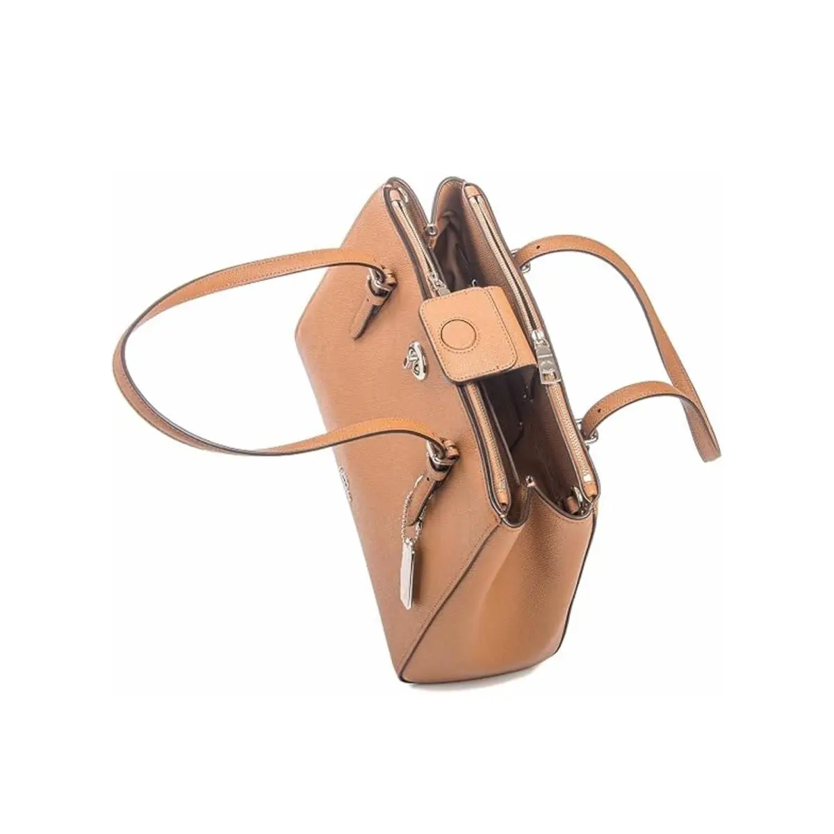 Turnlock Caryall 29 Light Saddle Brown Bag Grain Leather Handbag Purse by Coach