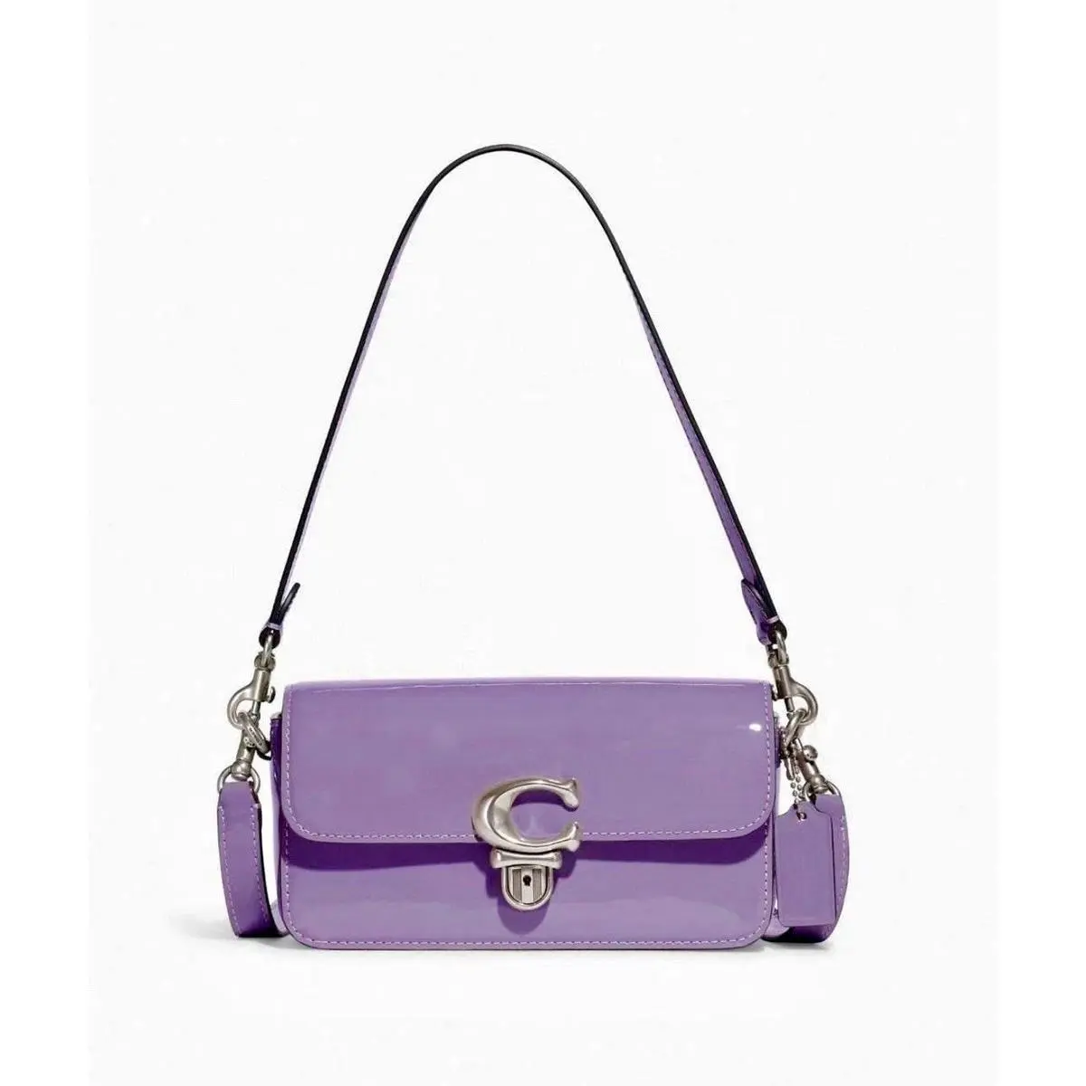 CE761 Studio Baguette Bag Patent Leather In Light Violet by Coach