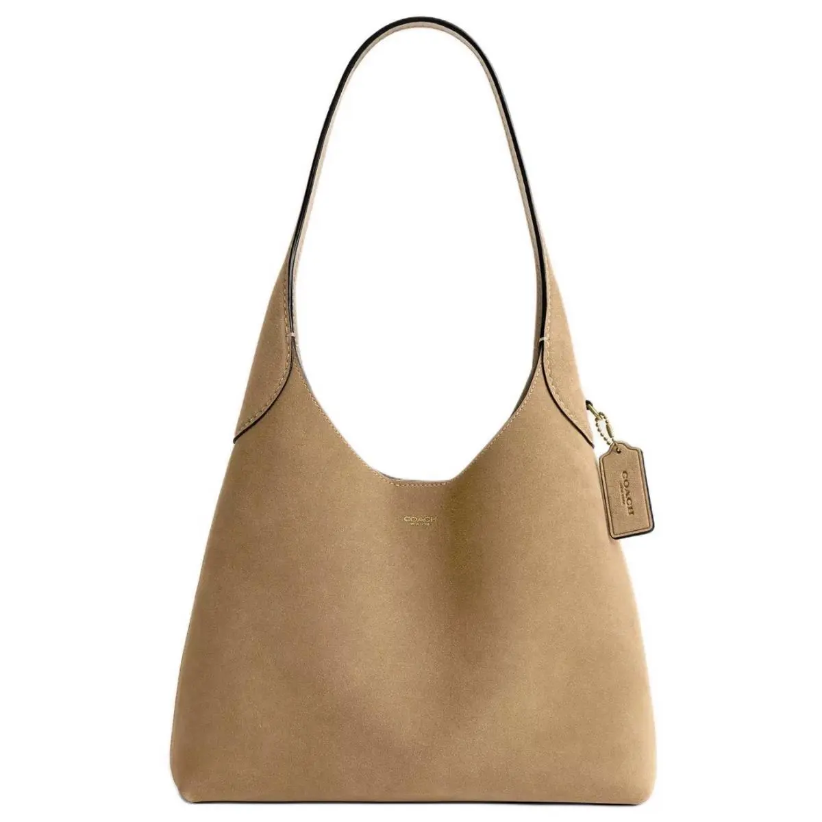 Coach Brooklyn 28 Shoulder Bag Suede Leather CW637/sand