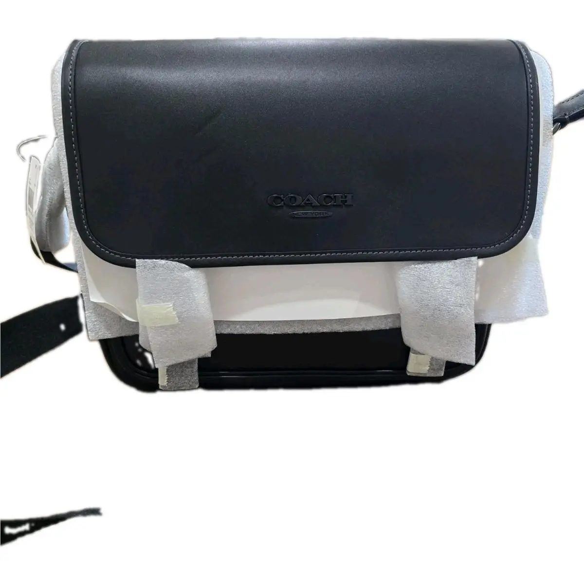 Coach Men Racer Messenger Bag Crossbody In Leather/qb/black CU110
