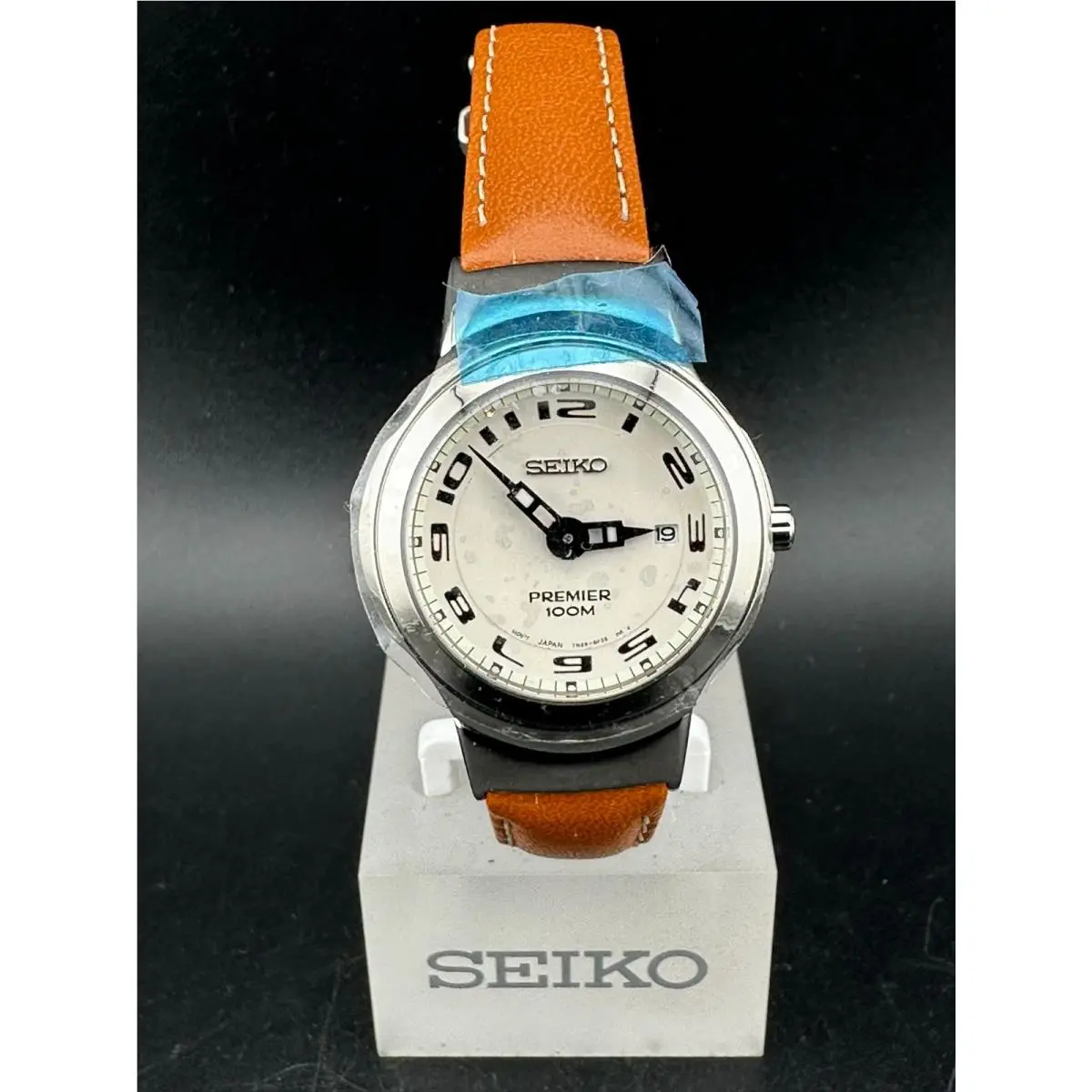 Seiko Premier Women`s White Dial Date Quartz Watch 29mm 7N89-6F38