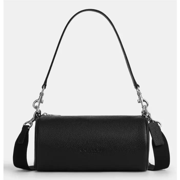 Coach Andre Barrel Bag 24 Loved Leather CET87 in Black