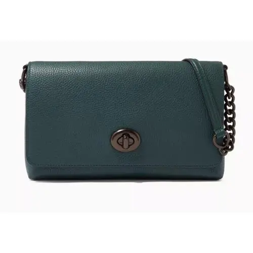 1494 Crosstown Crossbody Pebble Leather Bag Forest Green Purse by Coach
