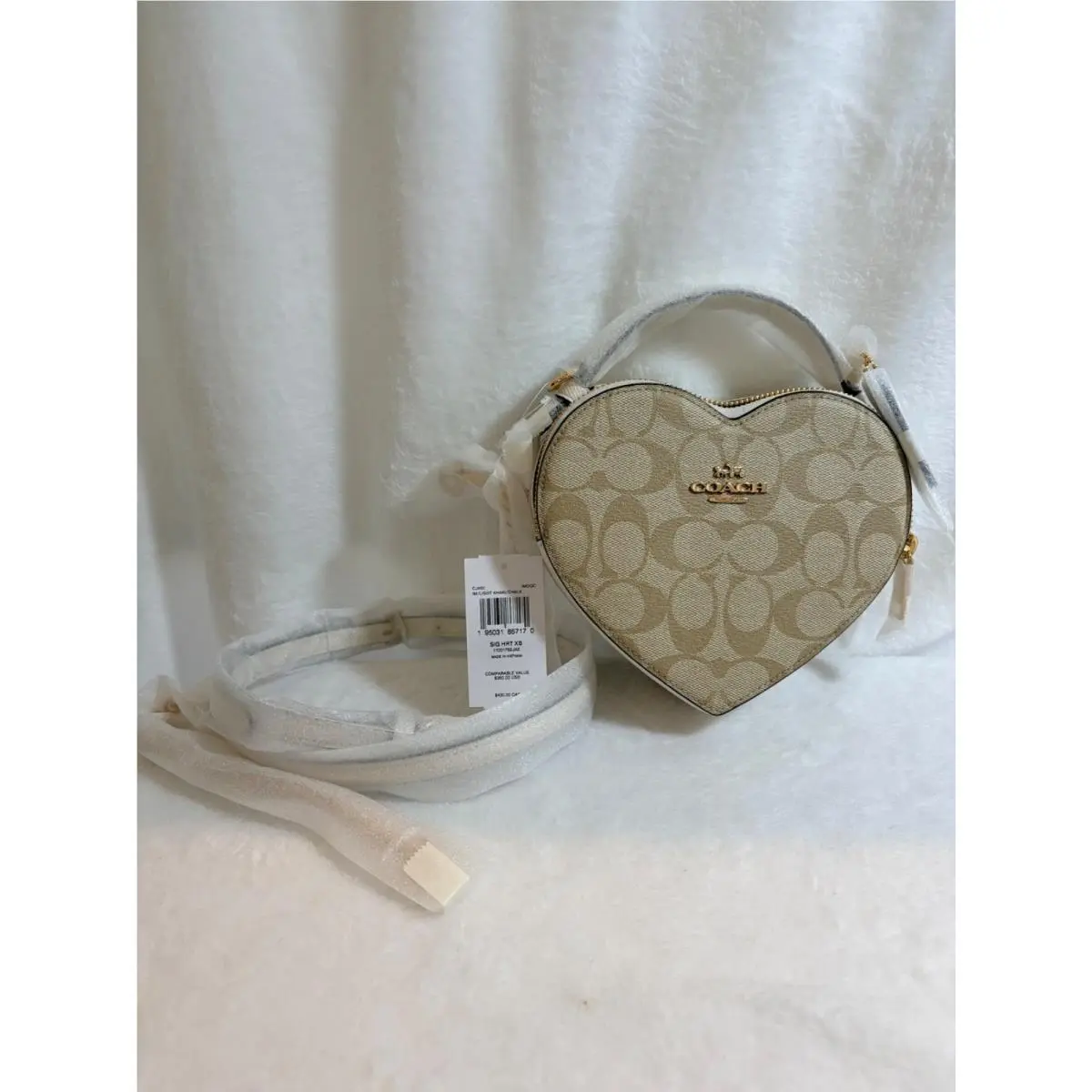 Coach Heart Crossbody Light Khaki/chalk