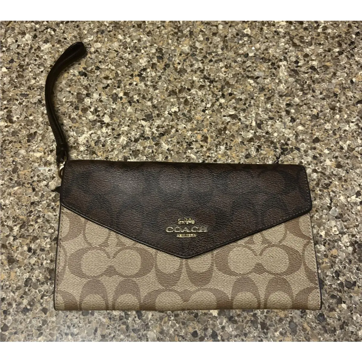 Coach Travel Envelope Wallet C7615-Brown
