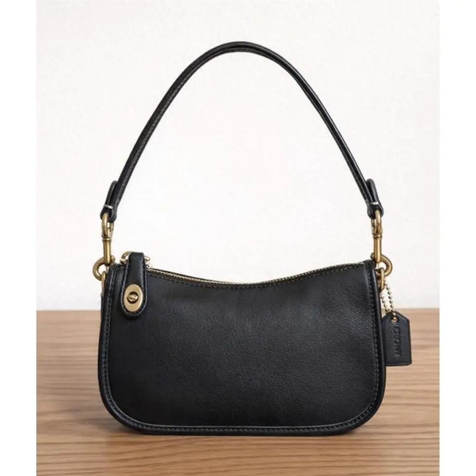 Coach Women’s Swinger Small Leather Bag 20 - Brass/black