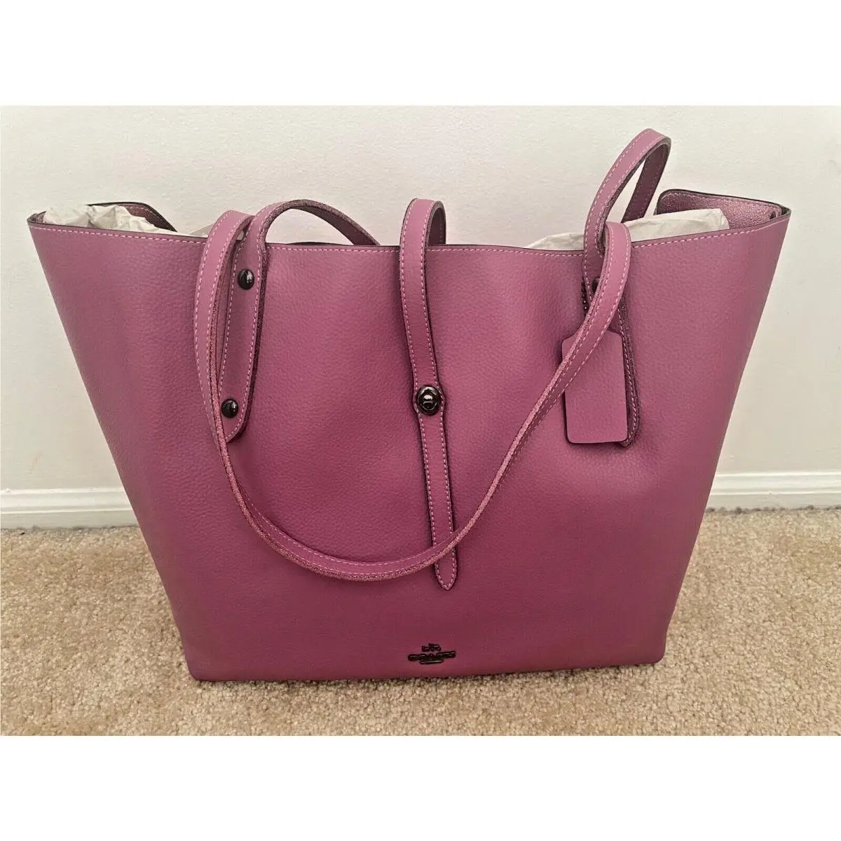 Coach Market Tote Primrose Blush Polished Leather Shoulder Handbag 23188