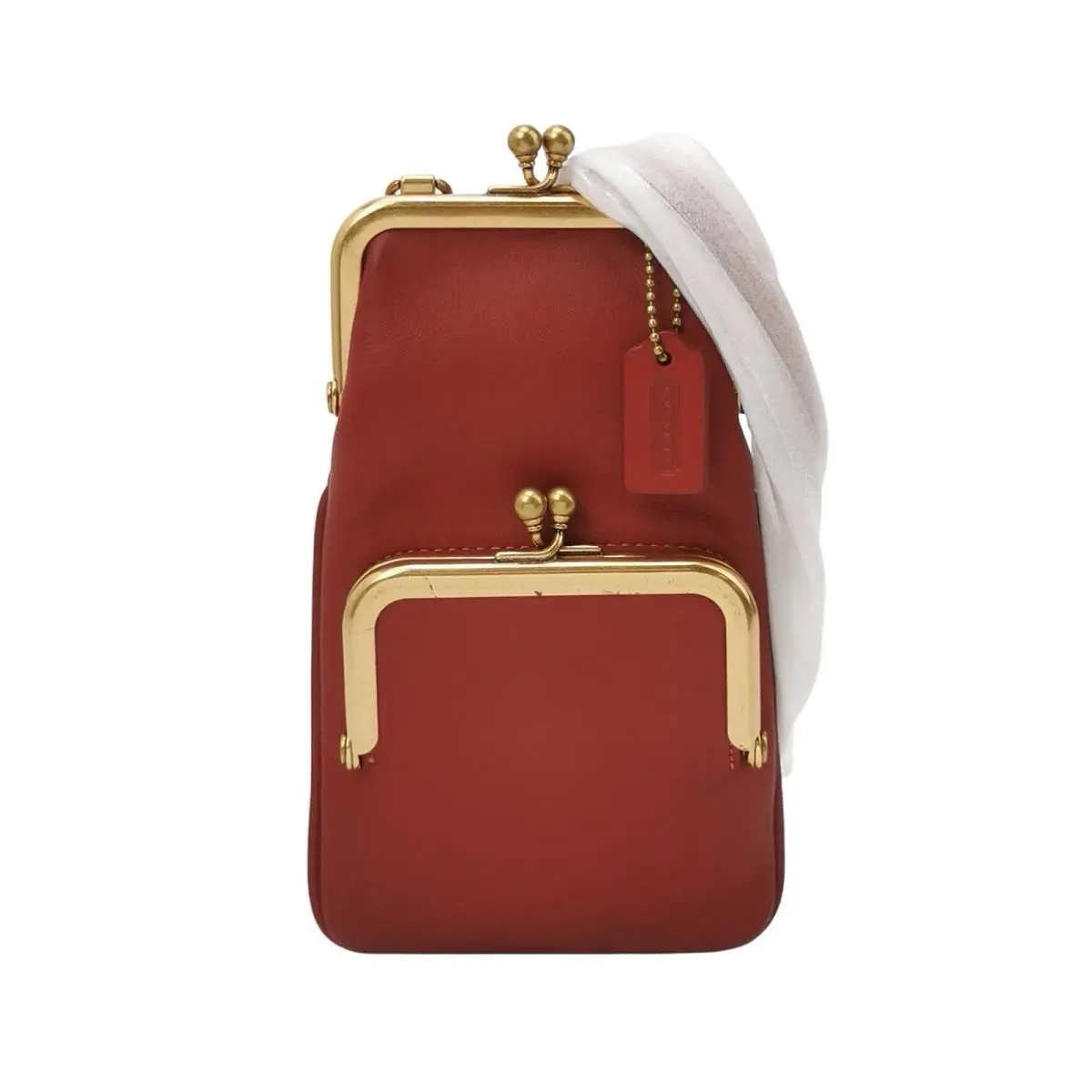 Coach Double Frame Crossbody Bag Red. Rare