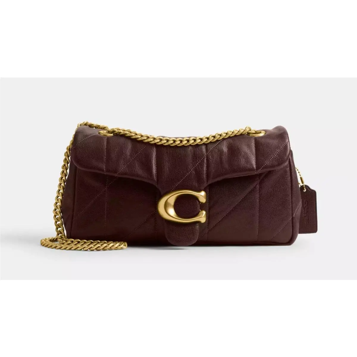 Coach Tabby Shoulder Bag 26 Quilted 2WAY Crossbody Maple Brown CCW83