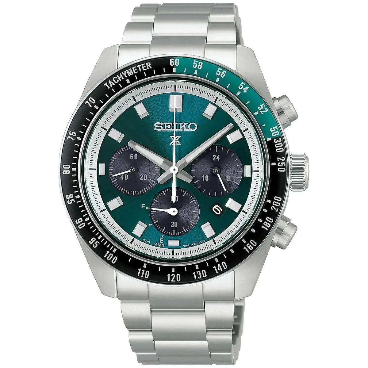 Prospex Speedtimer HBJ003P Solar Chronograph 41mm Steel Mens Green Watch by Seiko