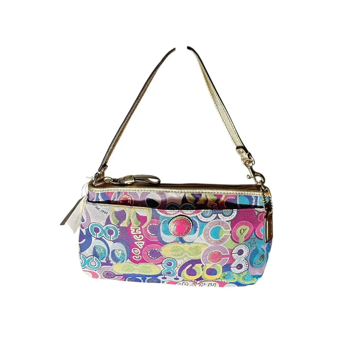 Coach Vintage Y2K Poppy Pop C Graffiti Multicolor Mini Bag / Pochette Rare