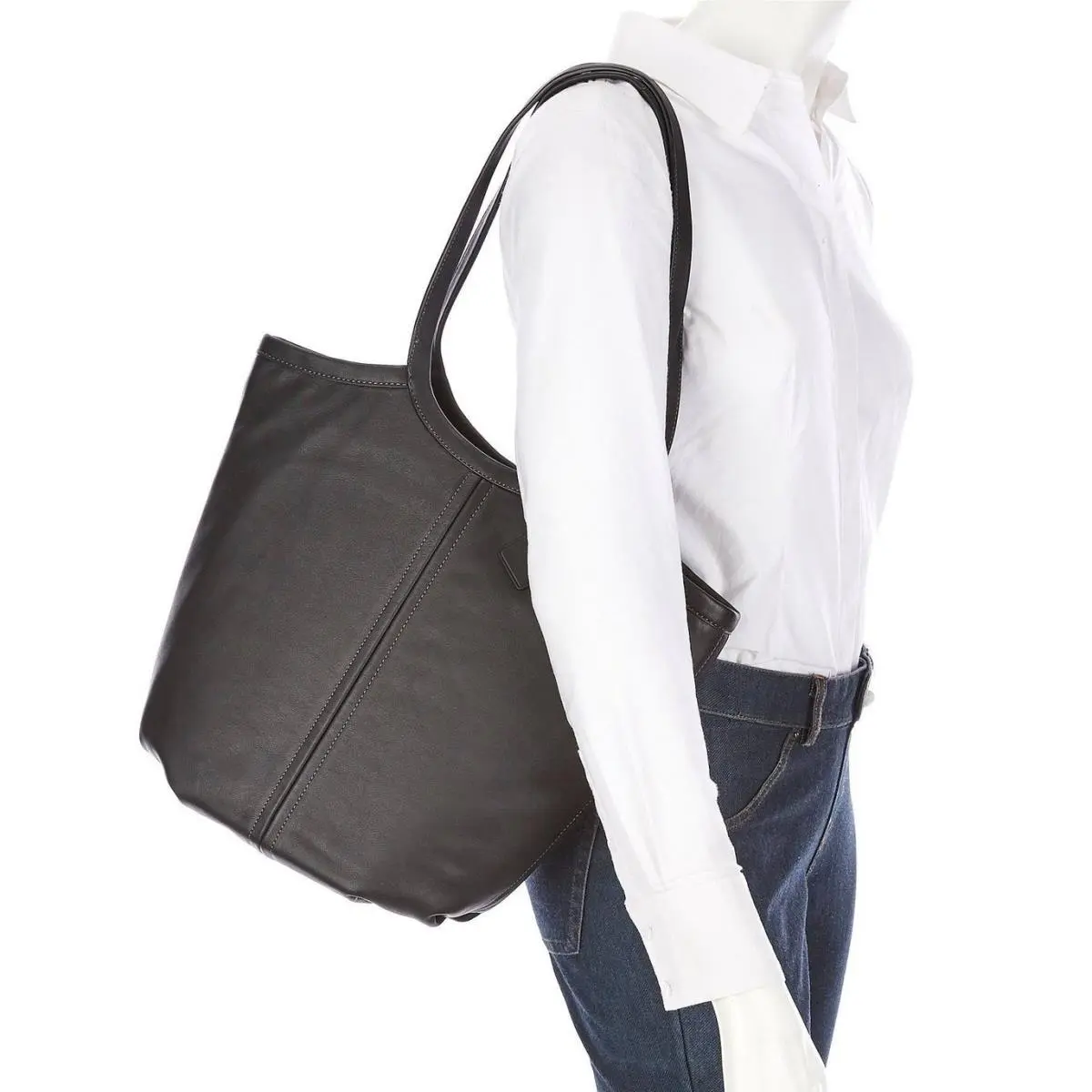 Coach Bea Tote Black Leather Top Zip Shoulder Handbag