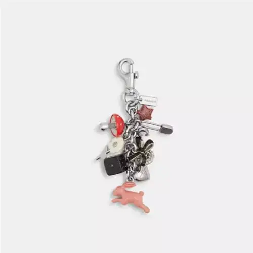 Coach Cluster Bag Charm Silver/multi CFU31
