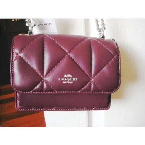 Coach York Cj526 Purple Leather Crossbody and Shoulder Bag