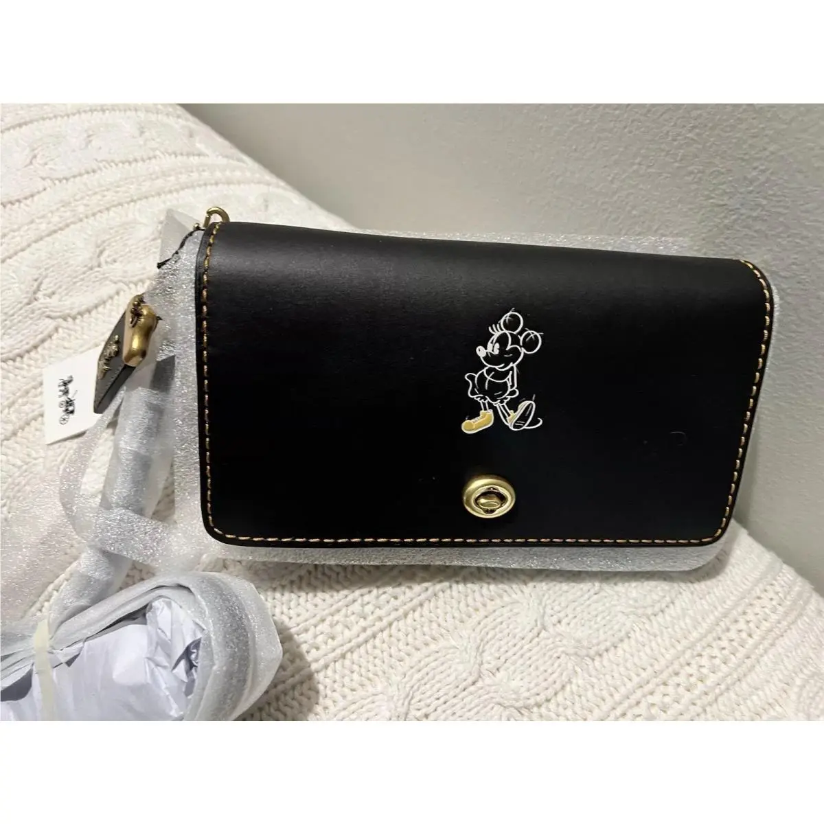 Coach x Disney Dinky Mickey Crossbody Handbag Black 69180 Value Of