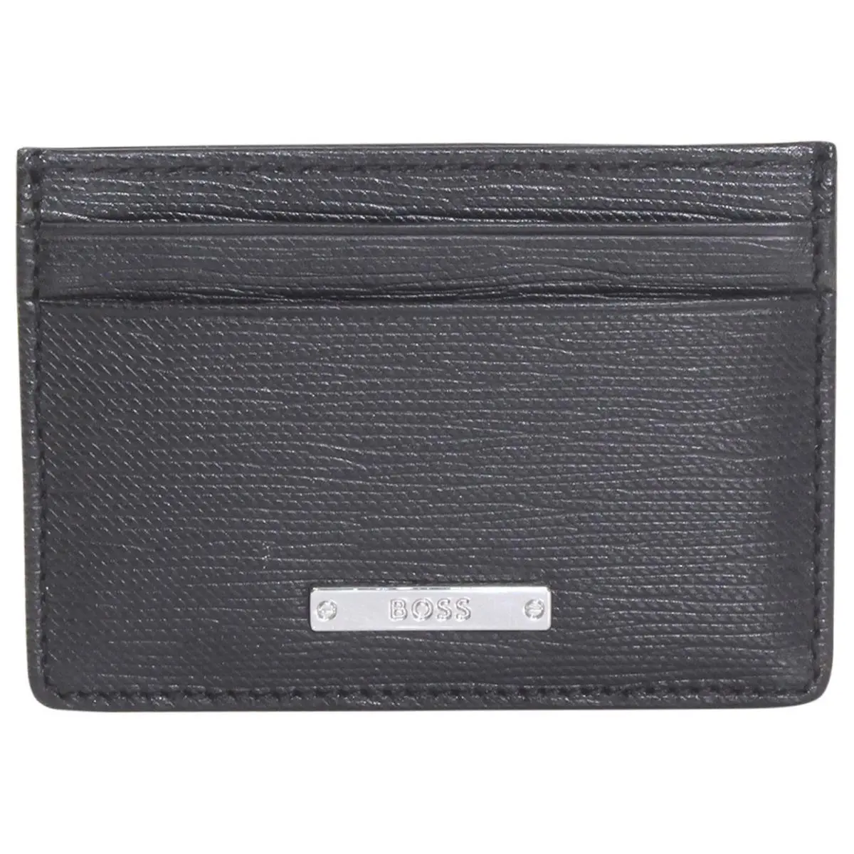 Hugo Boss Men`s Gallery-a Wallet Leather Logo Money Clip Black 50465497