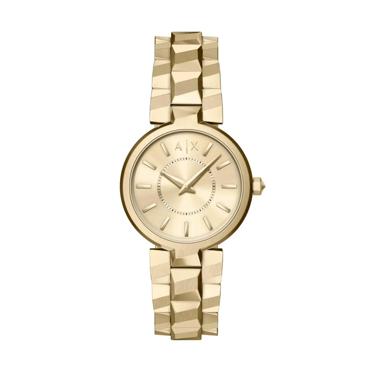A X Women`s Two-hand Gold-tone Stainless Steel Watch Gold by Armani Exchange