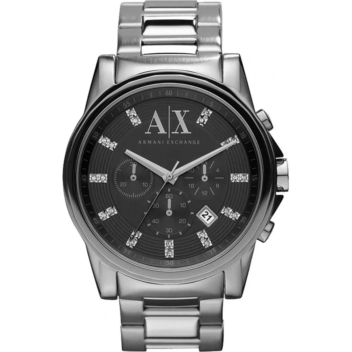 AX2092 44mm Men Casual Stainless Silver-tone Black Dial 50m by Armani Exchange