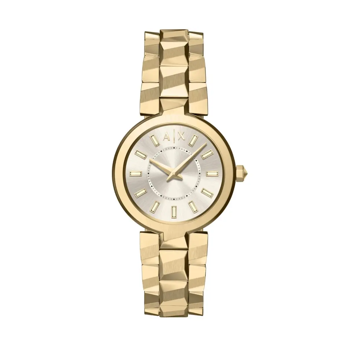 A X Women`s Audora Two-hand Gold-tone Stainless Gold/gray by Armani Exchange