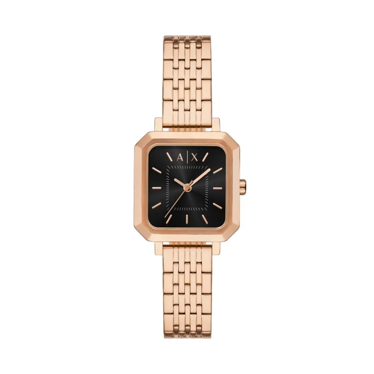 Women`s Three-hand Rose Gold-tone Stainless Gold/black by Armani Exchange