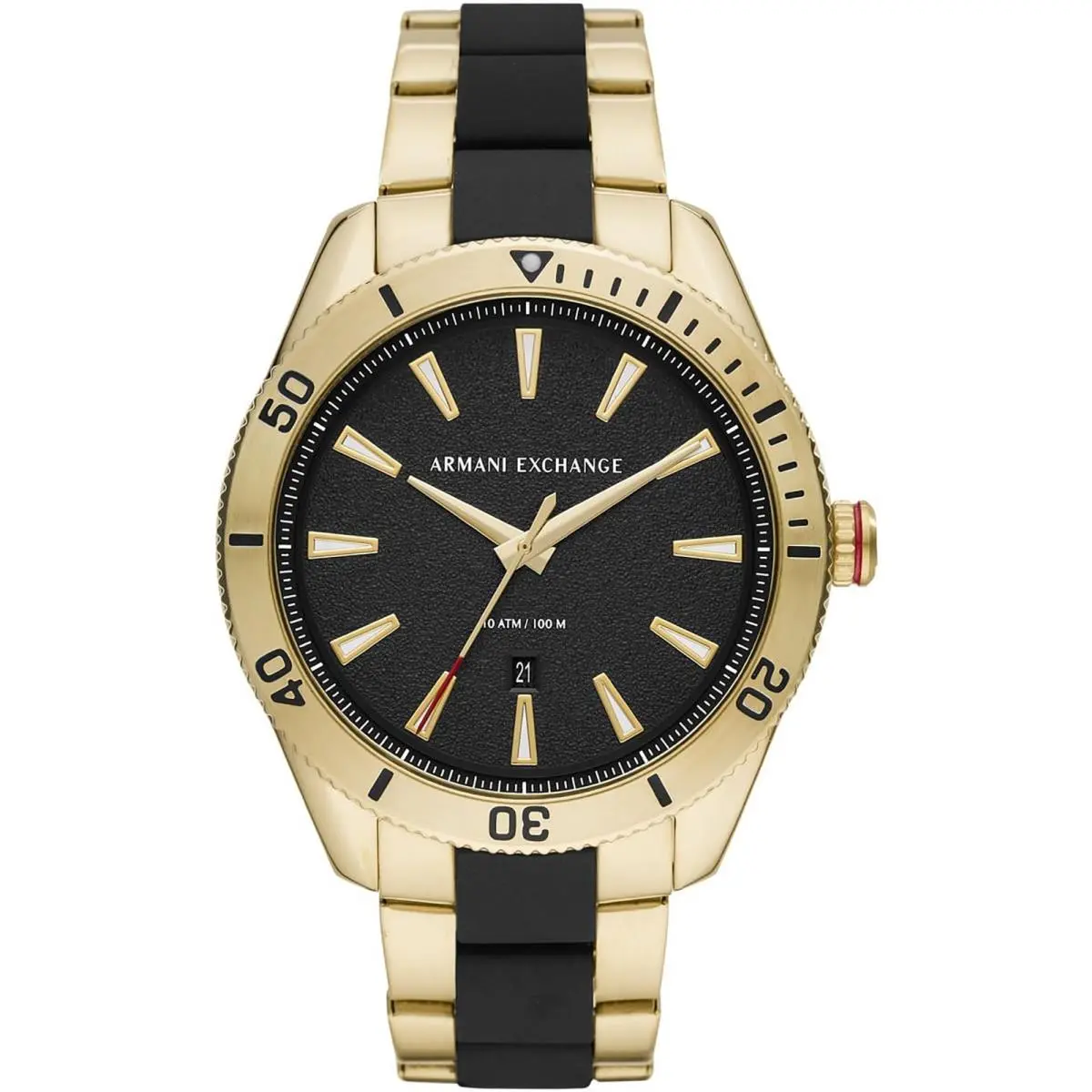 AX1825 46mm Men Casual Stainless Gold-tone Black Dial 50m by Armani Exchange