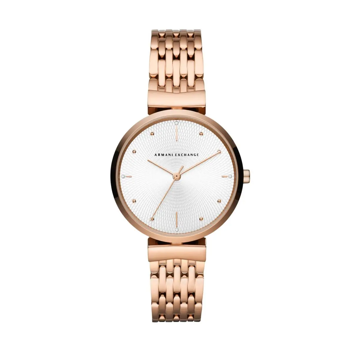 A X Women`s Watch Three-hand Stainless Rose Gold/silver Dial by Armani Exchange