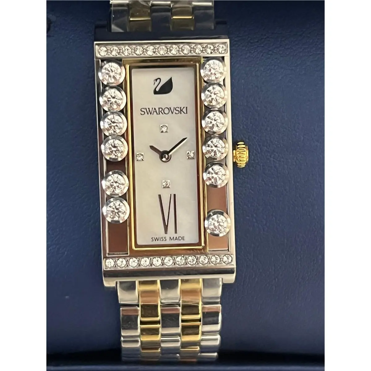 Lovely Crystals Square Watch 5096689 Stainless Steel Women Wristwatch by Swarovski