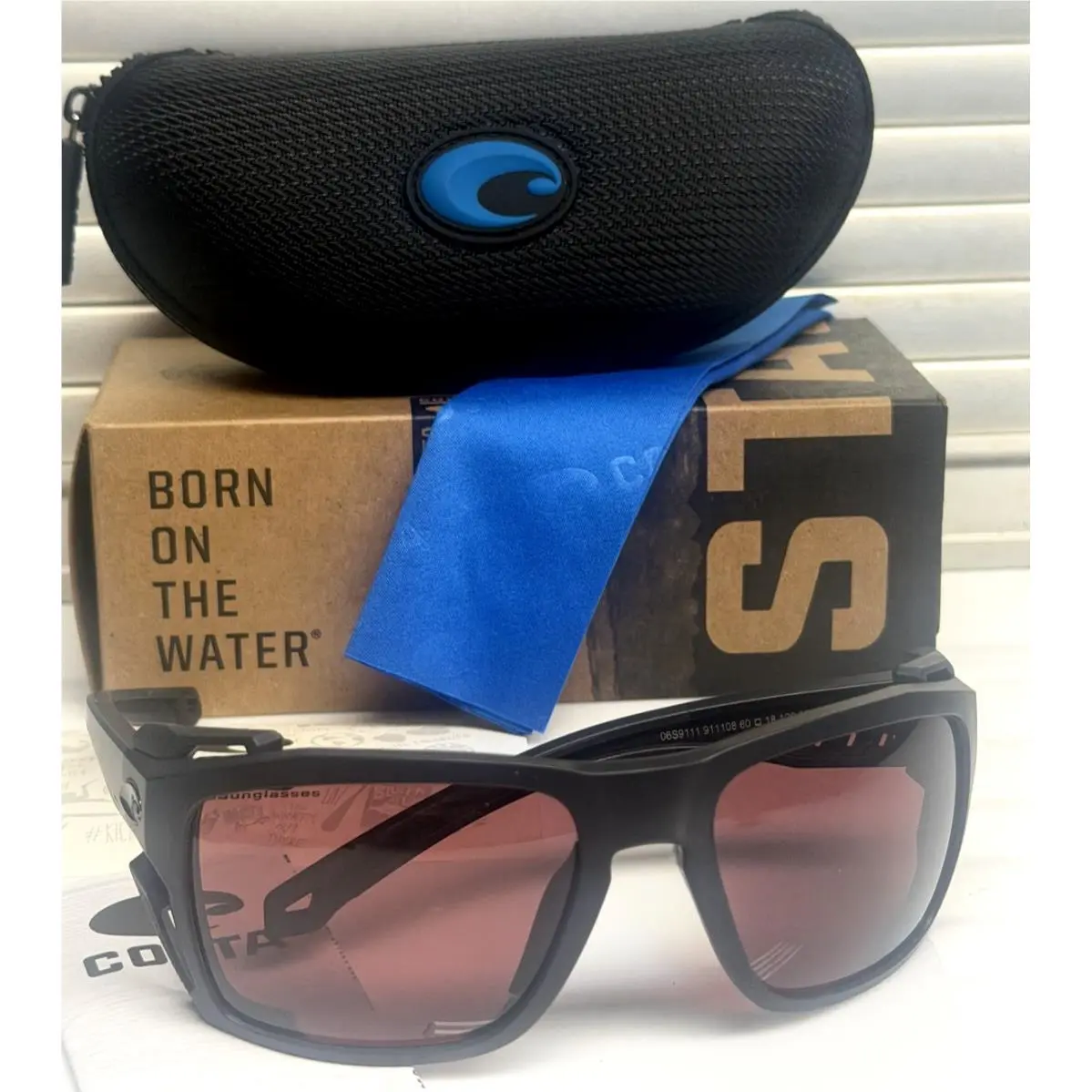 Costa Del Mar King Tide 8 580G Polarized Sunglasses Matte Black/rose 580