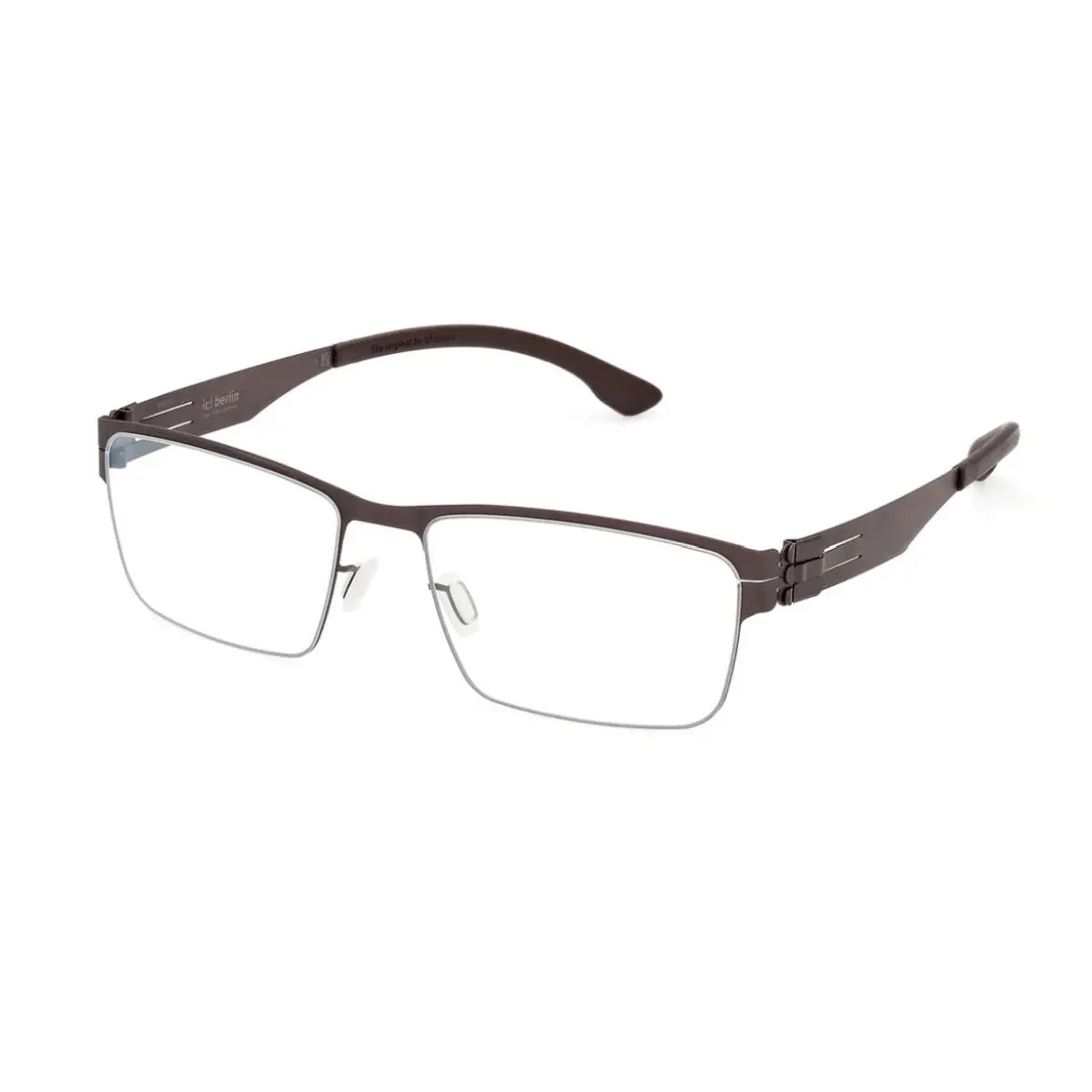 ic Berlin Hania L. Eyeglasses Col. Teak Matt Dark Brown Size 56 by ic! berlin