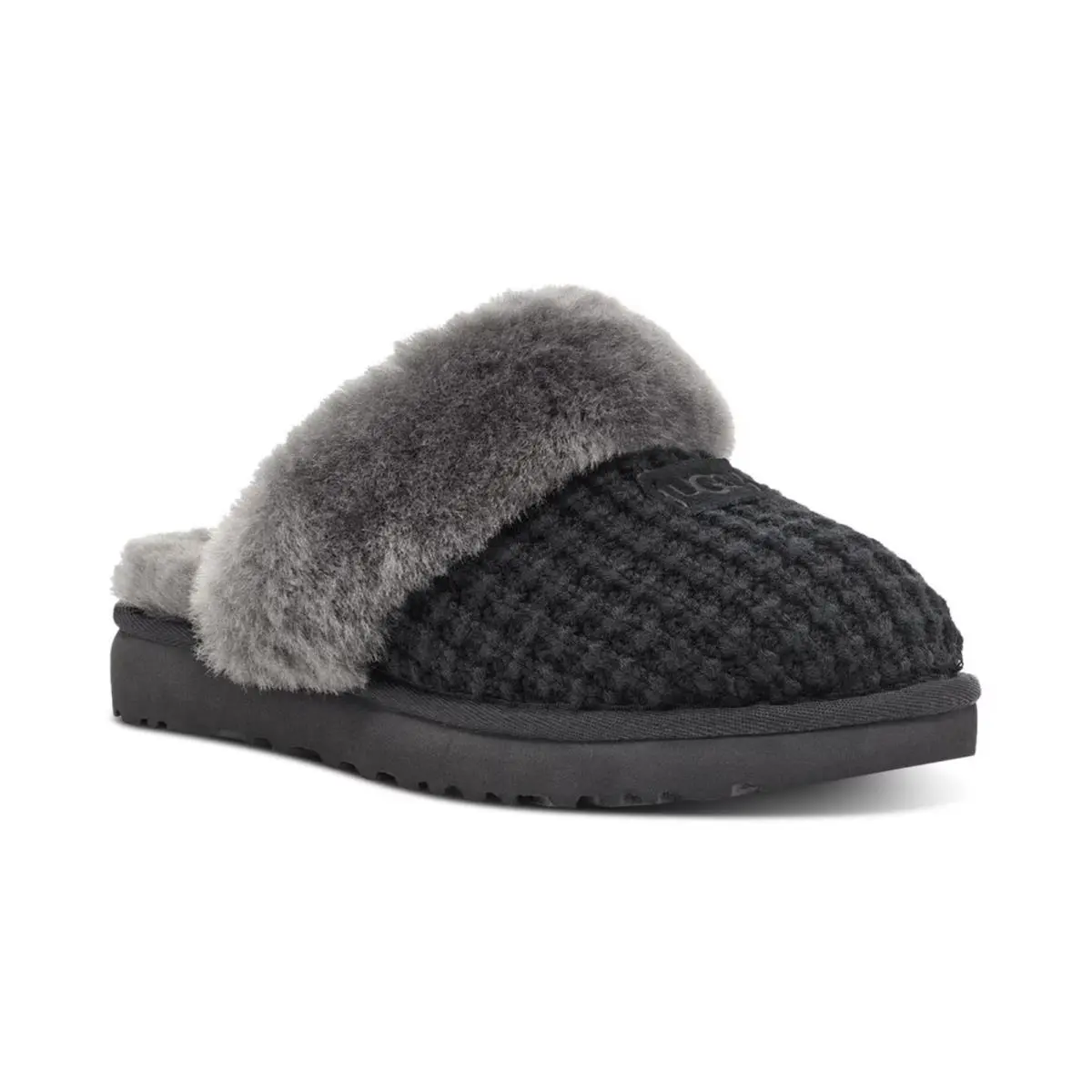 Women`s Ugg Cozy Faux-shearling Slippers Black SZ 6 M