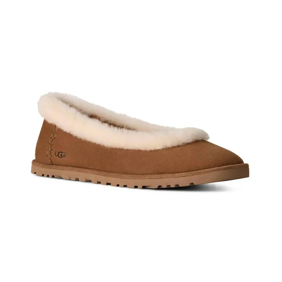 Women`s Ugg Zora Ballet Round Toe Flats Chestnut SZ 9.5